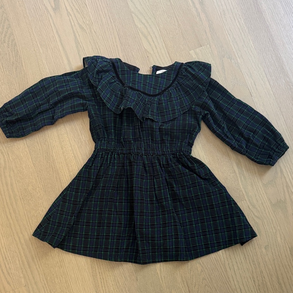 J. Crew Kids Plaid Dress - Navy and Green